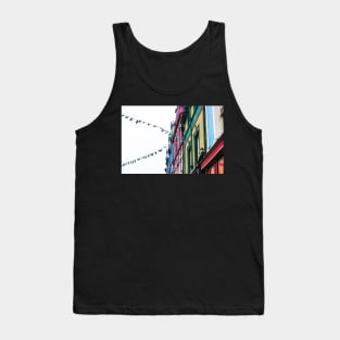 Colourful houses in a festive welsh town Tank Top